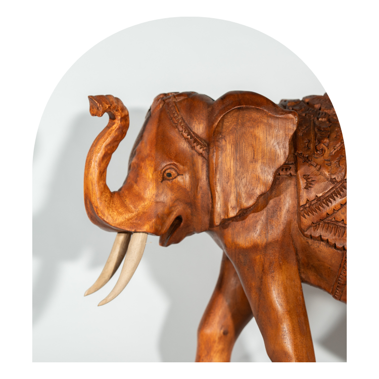 Elephant with Ornate Carvings