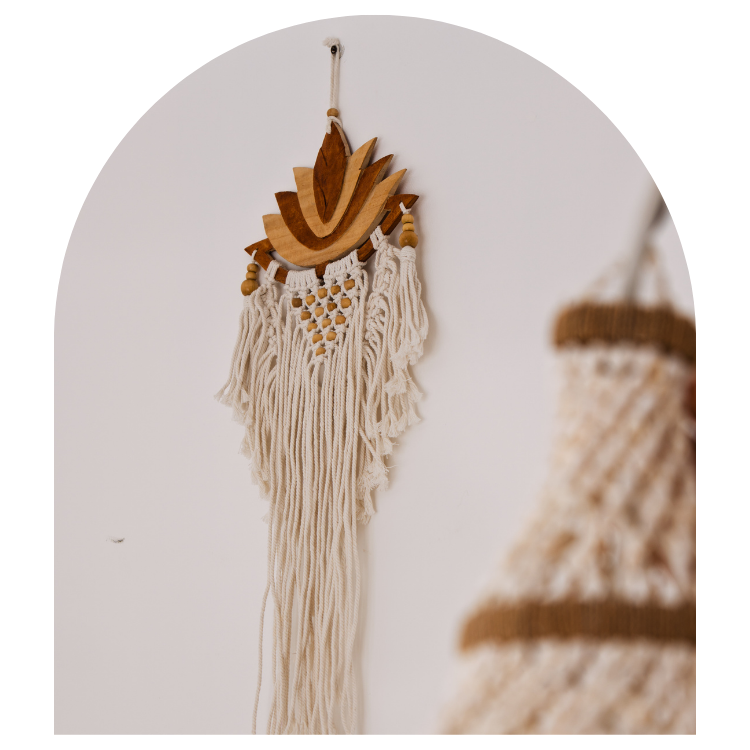 Small Lotus Macramé Wall Hanging