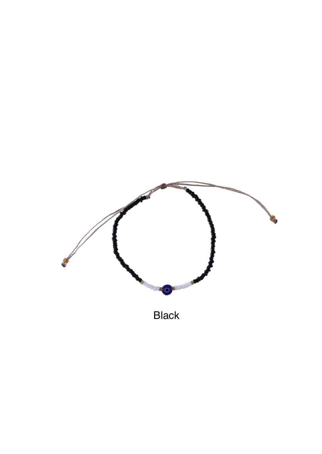 Ubud Evil Eye Seed Bead Bracelet: Blue