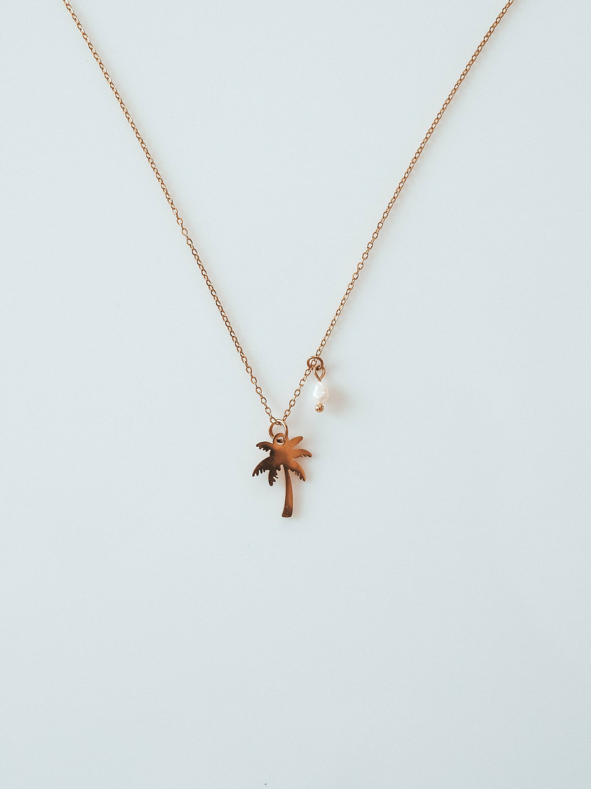 Coconut Tree with Pearl Gold Necklace by Bali Soul
