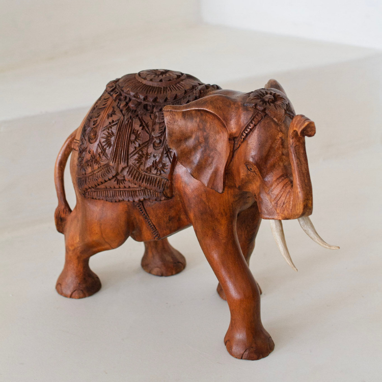 Elephant with Ornate Carvings