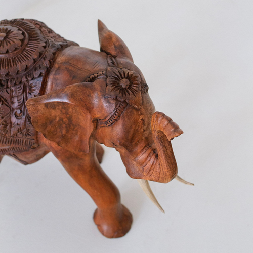 Elephant with Ornate Carvings