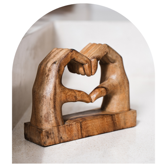 Heart Hands Sculpture
