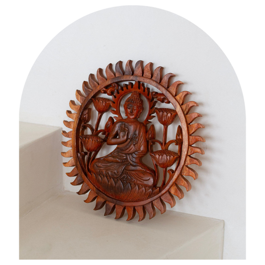 Buddha Wall Hanging with Lotus Design
