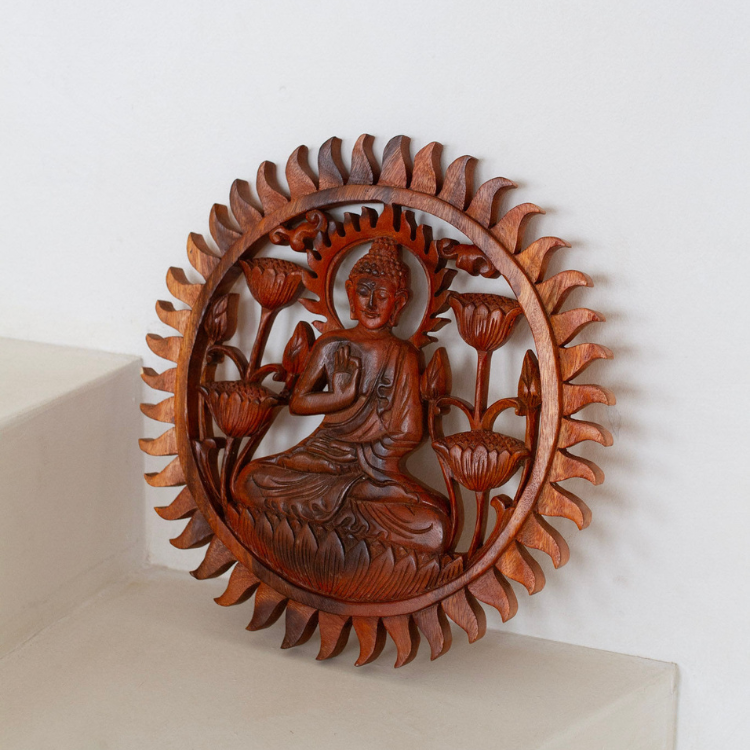Buddha Wall Hanging with Lotus Design