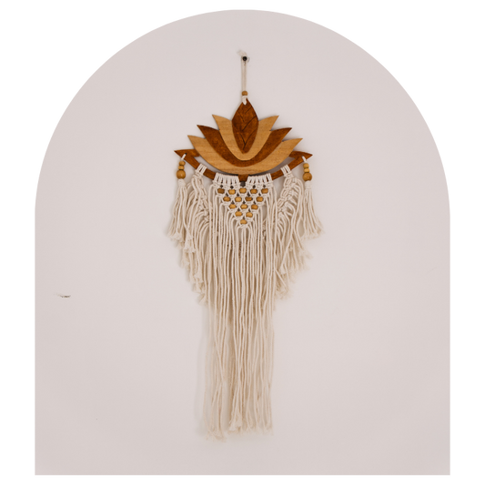 Small Lotus Macramé Wall Hanging