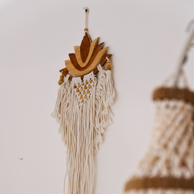Small Lotus Macramé Wall Hanging