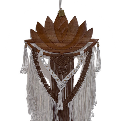 Wooden Lotus with Macramé