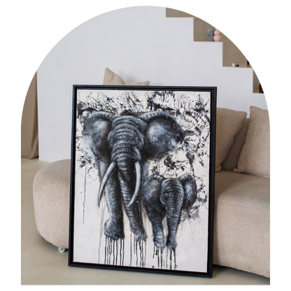 Mother and Calf Elephant